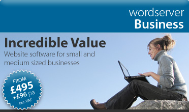 wordserver Business > e200 | website software for small and medium sized businesses > an incredible value website software package from £246 (exc. VAT) set-up and hosted the first 12 months! £96 (exc. VAT) per year thereafter - just £8 per month.