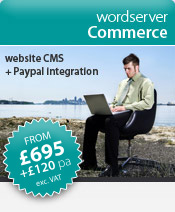 wordserver website software | wordserver Commerce (e300) > a cost-effective website software solution including integration of the PayPal shopping cart